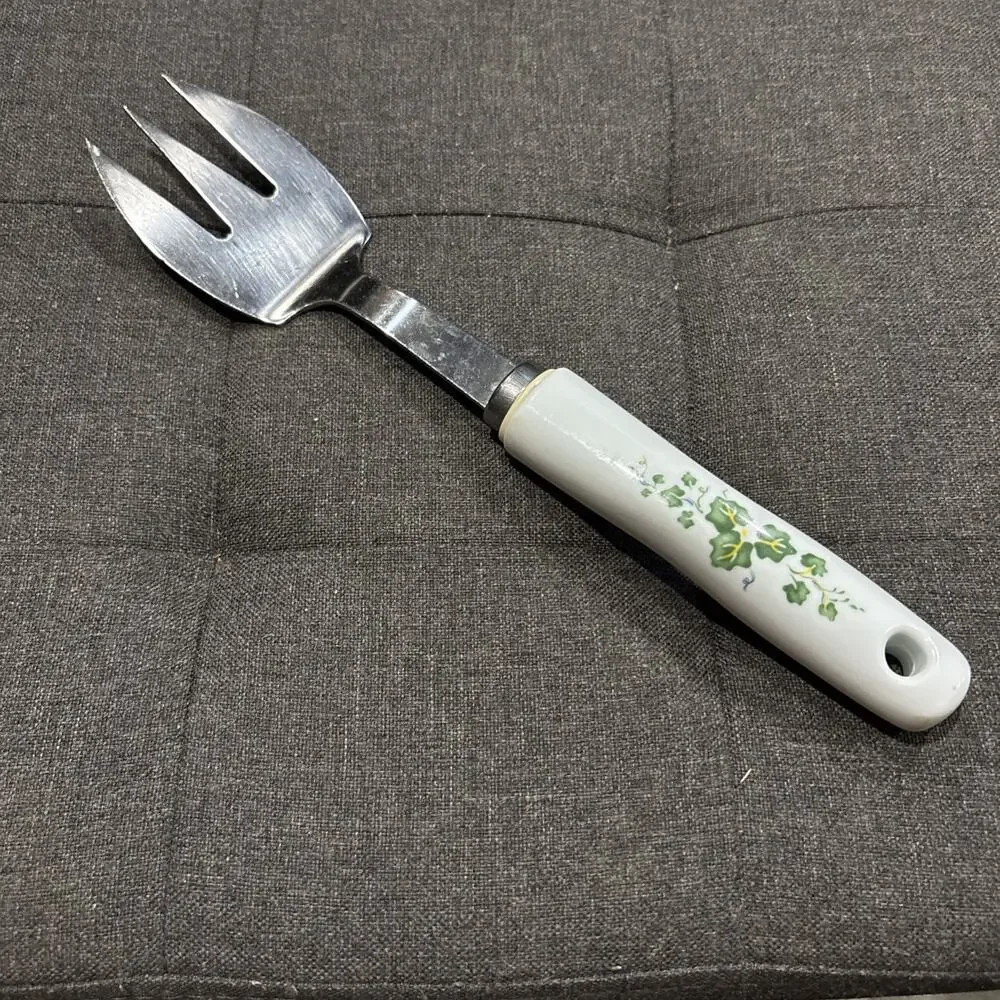 Corelle Coordinates Callaway Ivy Stainless Serving Fork Utensil Plastic Handle